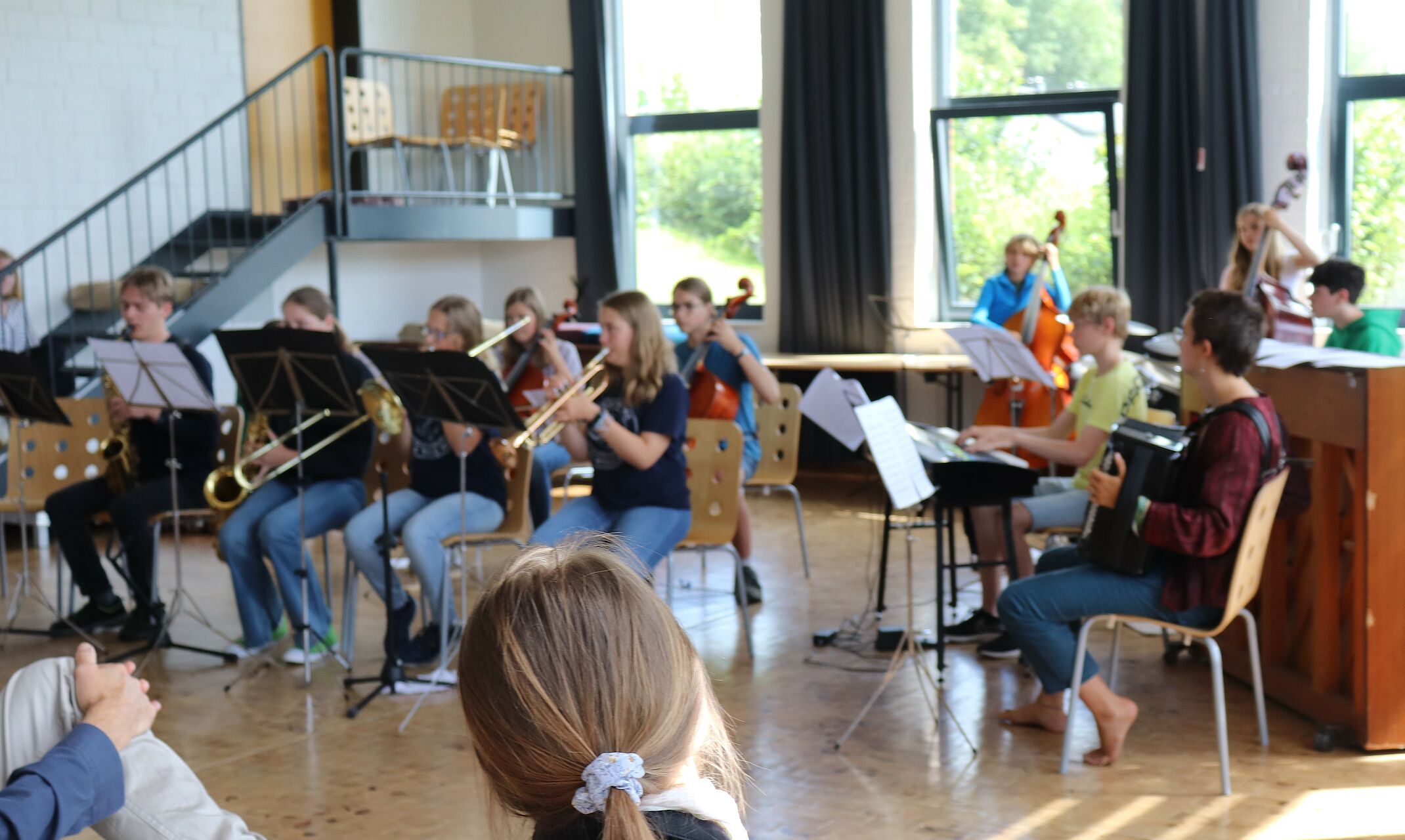 Probe eines Kinderorchesters.